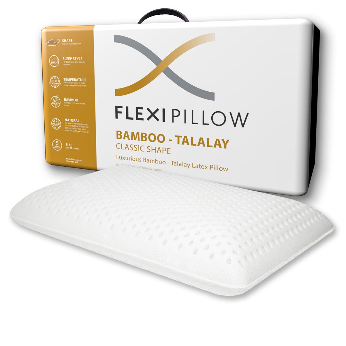 Flexi Pillow Talalay Bamboo Classic Pillow - Mattress & Pillow SciencePillows