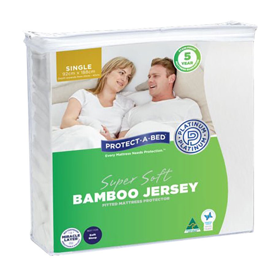 Protect - a - Bed Bamboo Jersey Mattress Protector - Mattress & Pillow ScienceProtection